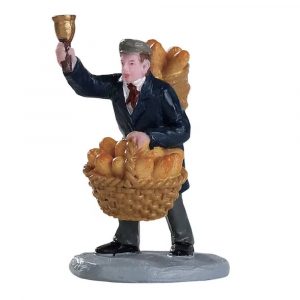 Venditore di Pane Fresco Bread Peddler H 7 cm Personaggio Lemax - 82590