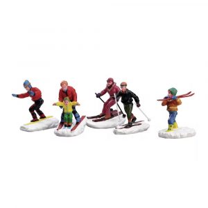 Giochi sulla Neve Winter Fun Figurines H 6 cm, set di 5 pezzi Personaggio Lemax - 92357