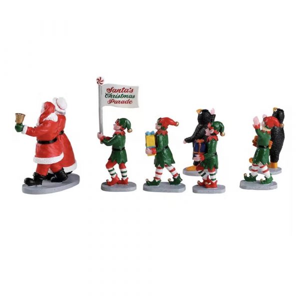 Parata di Babbo Natale Santa's Elf Parade H 8 cm, set di 7 pezzi Personaggio Lemax - 23592 - immagine 2