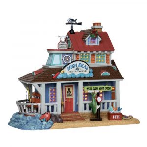 Negozio di Pesca High Seas Bait & Tackle H 18 cm Edificio Illuminato Lemax - 25361