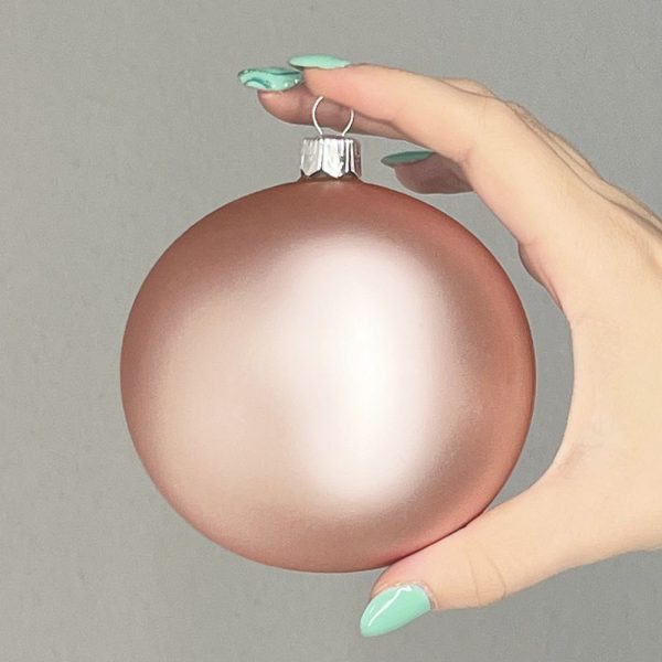 Sfera in Vetro - Rosa Cipria Opaco - immagine 5