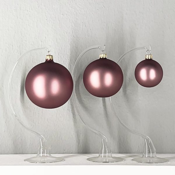 Sfera in Vetro - Rosa Malva Opaco - immagine 2