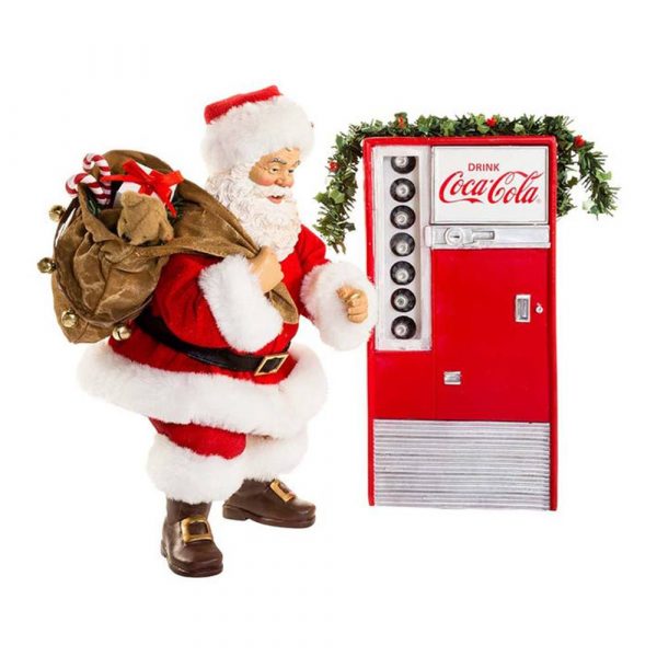 Babbo Natale Pregiato con Distributore Coca-Cola® Kurt Adler - H 27 cm - immagine 2