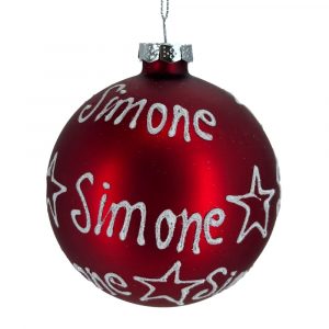 Sfera ø 10 cm in Vetro Rosso Opaco - Simone