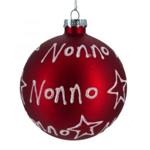 Sfera ø 10 cm in Vetro Rosso Opaco - Nonno