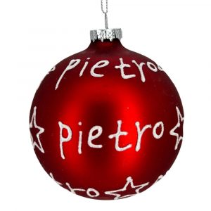 Sfera ø 10 cm in Vetro Rosso Opaco - Pietro
