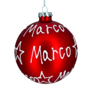 Sfera ø 10 cm in Vetro Rosso Opaco - Marco