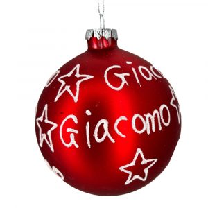 Sfera ø 10 cm in Vetro Rosso Opaco - Giacomo