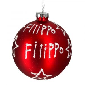 Sfera ø 10 cm in Vetro Rosso Opaco - Filippo