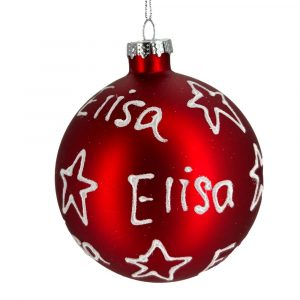Sfera ø 10 cm in Vetro Rosso Opaco - Elisa