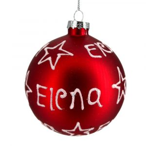 Sfera ø 10 cm in Vetro Rosso Opaco - Elena