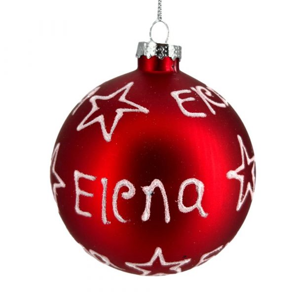 Sfera ø 10 cm in Vetro Rosso Opaco - Elena