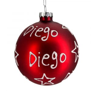 Sfera ø 10 cm in Vetro Rosso Opaco - Diego