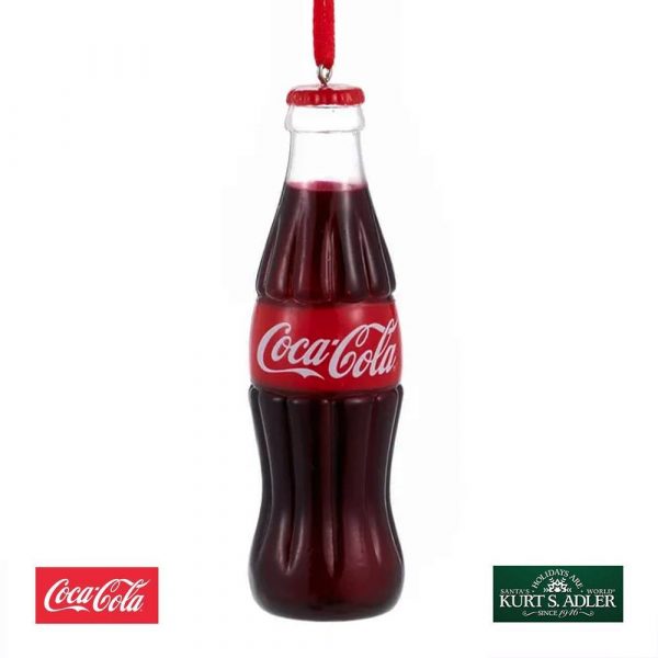Bottiglietta di Coca-Cola® in Plastica Kurt Adler - H 10 cm