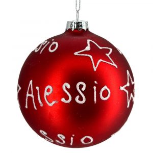 Sfera ø 10 cm in Vetro Rosso Opaco - Alessio