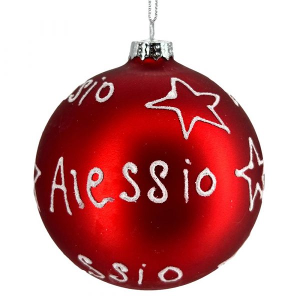 Sfera ø 10 cm in Vetro Rosso Opaco - Alessio