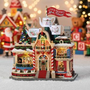 Sala del Tè di Mamma Natale Tea With Mrs. Claus H 35 cm Edificio con Effetto Fumo Lemax - 35018