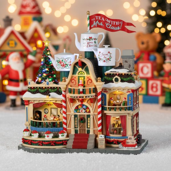 DIFETTOSO Sala del Tè di Mamma Natale Tea With Mrs. Claus H 35 cm Lemax - 35018 - immagine 2