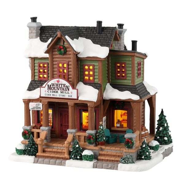 Negozio di Sidro White Mountain Cider Mill H 18 cm Edificio Illuminato Lemax - 35071