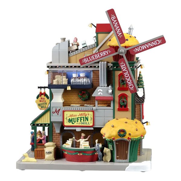 Fabbrica dei Muffin Miss Milly's Muffin Mill H 28 cm Edificio in Movimento Lemax - 35020 - immagine 2