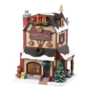 Negozio di Pentole Wagner & Sons Copper Works H 24 cm Edificio Illuminato Lemax - 35067