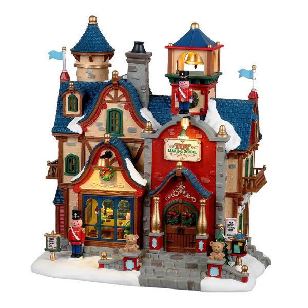 Scuola per Elfi Toy Making School H 22 cm Edificio Illuminato Lemax - 25927