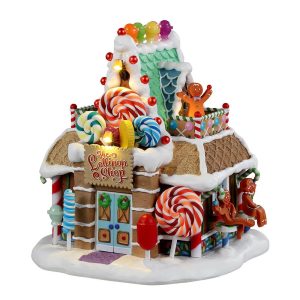 Negozio di Lecca Lecca The Lollipop Shop H 19 cm Edificio Illuminato Lemax - 25950