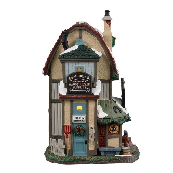 Bottega del Maniscalco Fitzroy's Farrier H 18 cm Edificio Illuminato Lemax - 35068 - immagine 3