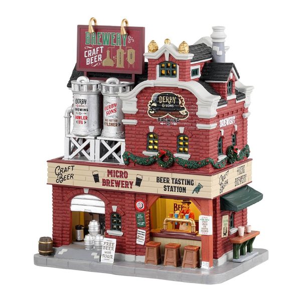 Birreria Derby & Sons Brewing Co. H 22 cm Edificio Illuminato Lemax - 35034