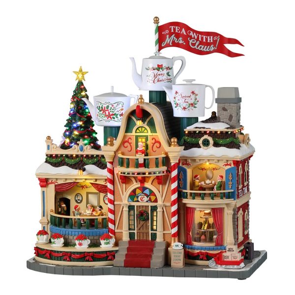DIFETTOSO Sala del Tè di Mamma Natale Tea With Mrs. Claus H 35 cm Lemax - 35018