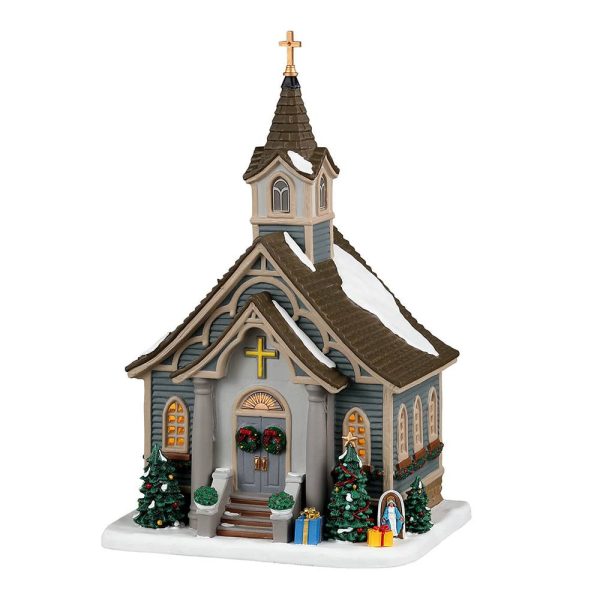 Piccola Chiesa Small Town Church H 23 cm Edificio Illuminato Lemax - 35066