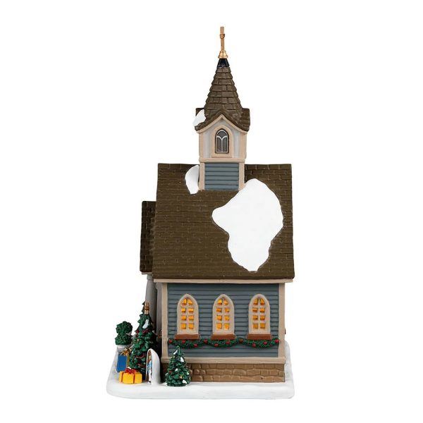 Piccola Chiesa Small Town Church H 23 cm Edificio Illuminato Lemax - 35066 - immagine 2