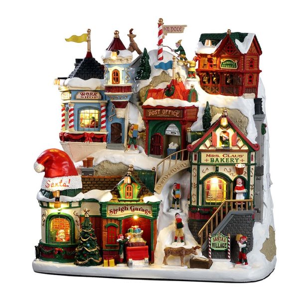 Villaggio di Babbo Natale Santa's Village H 26 cm Facciata Illuminata Lemax - 25925