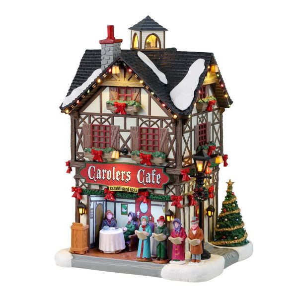 Caffè dei Cantori Carolers Café H 23 cm Edificio Illuminato Lemax - 35024