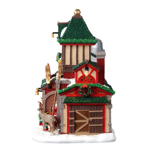 Stalla delle Renne di Babbo Natale Santa's Reindeer Stables H 22 cm Edificio Illuminato Lemax - 25926 - immagine 2