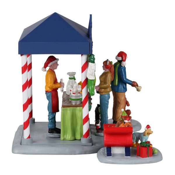 Chiosco di Biscotti per Cani Santa Claws & Paws, Set di 3 Pezzi Bancarella del Mercatino H 12 cm Lemax - 23606 - immagine 3