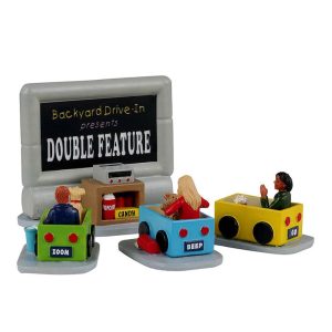 Cinema all'Aperto Backyard Drive-In H 8 cm, set di 4 pezzi Lemax - 33616
