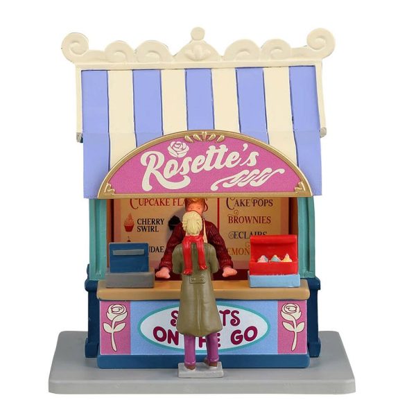Chiosco di Dolcetti Rosette's Dessert Bar Bancarella del Mercatino H 13 cm Edificio Illuminato Lemax - 34121 - immagine 4