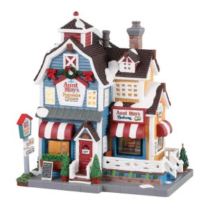 Negozio di Pancakes Aunt May's Pancake House H 19 cm Edificio Illuminato Lemax - 35032