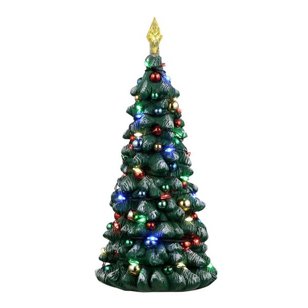 Albero di Natale Addobbato Snowy Christmas Tree H 16 cm Accessorio Illuminato Lemax - 34102 - immagine 2