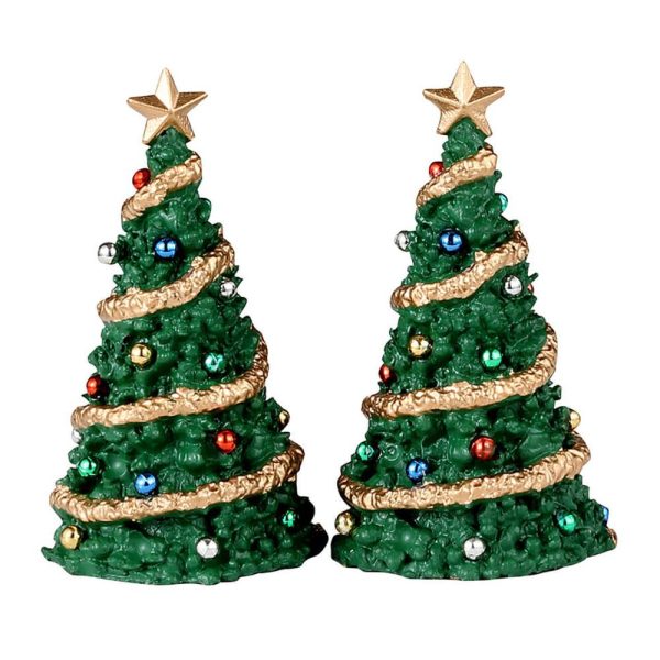 Alberi di Natale Classic Christmas Tree H 6 cm, set di 2 pezzi Accessorio Lemax - 34100
