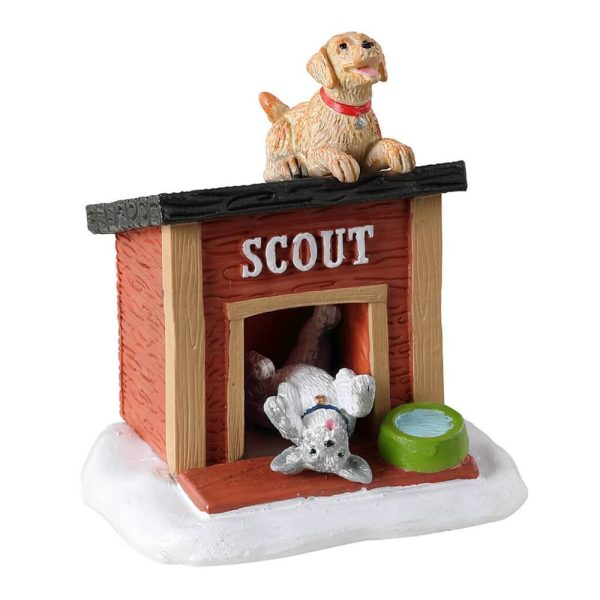 Cagnolini con Cuccia Scout's Home H 6 cm Accessorio Lemax - 34098