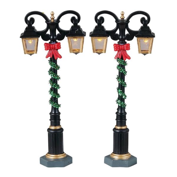 Lampioni con Ghirlande Splendid Lights H 11 cm, set di 2 pezzi Accessorio Illuminato Lemax - 34090
