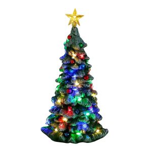Albero di Natale Addobbato Snowy Christmas Tree H 16 cm Accessorio Illuminato Lemax - 34102