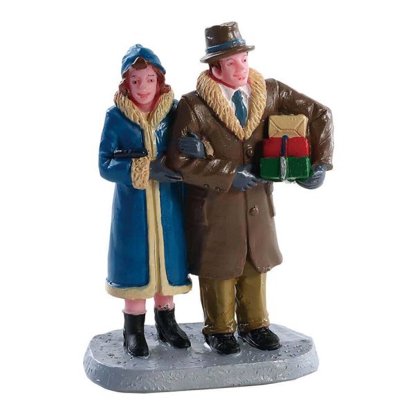 Coppia con Pacchi Regalo Christmas Couple H 7 cm Personaggio Lemax - 82611