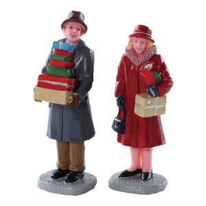 Coppia con Pacchi Mailing Frenzy H 7 cm, set di 2 pezzi Personaggio Lemax - 82609