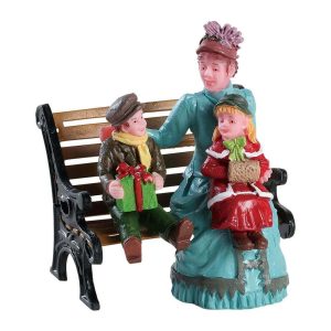 Mamma con Bimbi Sitting Together H 5 cm Personaggio Lemax - 82606