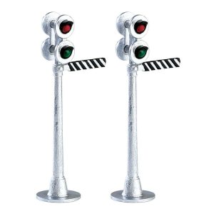 Luce di Segnalazione Ferroviaria Railway Signal Light H 10 cm, set di 2 pezzi Accessorio Lemax - 74279