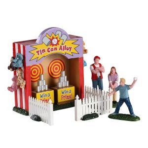 Bancarella Luna Park Tin Can Alley H 12 cm, set di 7 pezzi Lemax - 93429