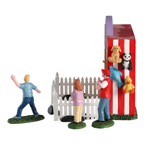 Bancarella Luna Park Tin Can Alley H 12 cm, set di 7 pezzi Lemax - 93429 - immagine 2